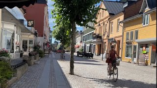 Sweden Walks Katrineholm Summer walk through sleepy Swedish small town 4K natural sound [upl. by Htedirem]