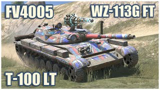 T100 LT FV4005 amp WZ113G FT • WoT Blitz Gameplay [upl. by Notgnilra408]