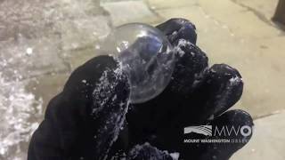 Freezing bubbles at Mount Washington Observatory [upl. by Rexford]