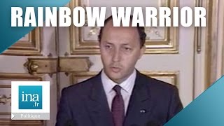 Laurent Fabius quotOui cest la DGSE qui a coulé le Rainbow Warriorquot  Archive INA [upl. by Yruj]