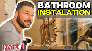 FITTING A BATHROOM FROM SCRATCH  PART 1 [upl. by Fabrienne]