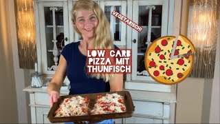 Knusprige low carb Pizza mit Thunfisch und trotzdem vegetarisch [upl. by Luamaj]