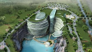 Shanghais Underwater Quarry Hotel [upl. by Nivi]