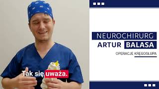 Ostre bóle w odcinku lędźwiowym  ból dyskogenny Artur Balasa Neurochirurg [upl. by Beverle441]