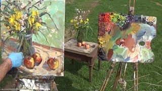 Kyle Buckland Plein Air Still life Oil Painting Demonstration Beginner Art Lesson 6 [upl. by Meeka]