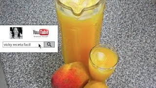 AGUA DE MANGO  Vicky Receta Facil [upl. by Olympe]