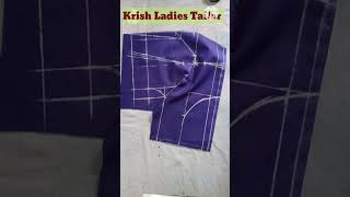 4 tuck blouse cutting easy method blouse cutting 40 size 4 dart blouse cutting four tucks blouse [upl. by Burd]