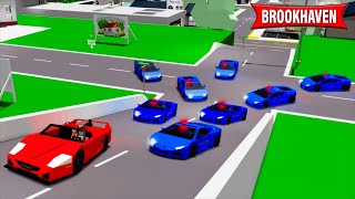 La Plus Grande COURSE POURSUITE de BROOKHAVEN RP Roblox  😱 [upl. by Borlow]