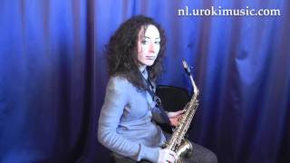 Saxofoon Leren Spelen C1 S1 L4 Saxofoonles Studie Klasse Muzieknoten Bladmuziek Melodie Cursus S [upl. by Walczak]