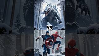 SpiderMan and Captain America vs Godzilla fight battle spiderman deadpool animals [upl. by Nahej]