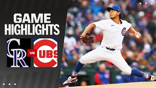 Rockies vs Cubs Game Highlights 4124  MLB Highlights [upl. by Darom]