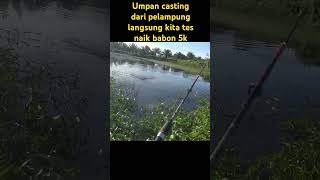 mancing casting pakai umpan dari pelampung pancing [upl. by Nohsreg]