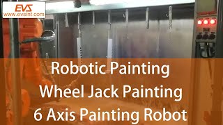 Robotic Painting  Wheel Jack Painting  Offer reliable 6 Axis Painting Robot [upl. by Ised595]