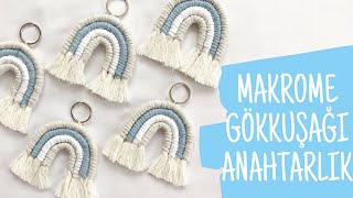 Makrome Gökkuşağı Anahtarlık Yapımı  Macrame Rainbow Keychains  Makrome Gökkuşağı Yapımı [upl. by Jamison]