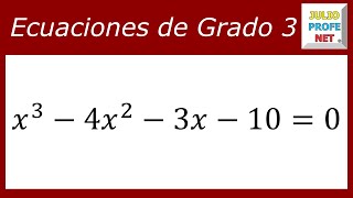 ECUACIONES DE TERCER GRADO  Ejercicio 3 [upl. by Argyres]