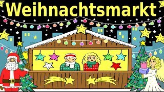 Deutsch lernen Der Weihnachtsmarkt amp Weihnachten  learning German Christmas market [upl. by Airyk33]