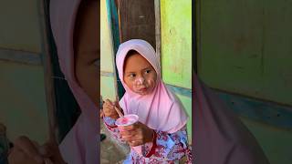 makan eskrim belepotan diy kreatif viral art craft [upl. by Pascasia]