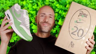 NIKE RESSORT UNE PAIRE LEGENDAIRE LA AIR MAX 1 PATTA CHLORO [upl. by Kipp331]