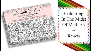 2020 Page a Day Coloring Calendar by Johanna Basford  Review and Full Flip Through [upl. by Carrnan]