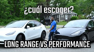 Tesla Model Y Long Range vs Performance ¿cuál elegir [upl. by Anuqahs]