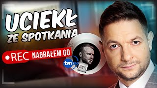 UCIEKŁ ZE SPOTKANIA Dziennikarz TVN24 nagrany [upl. by Verile953]