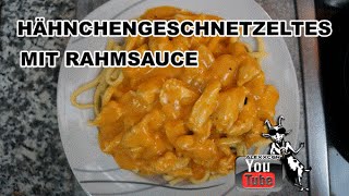 Hähnchengeschnetzeltes mit Rahmsauce [upl. by Fernande]