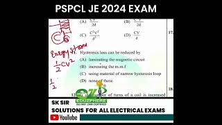 PSPCL JE EXAM REVISION SERIES pspclje viraleels viralytshorts [upl. by Ecydnak]