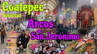 COATEPEC Veracruz Fiestas Patronales Subida de Arcos y Alfombra de aserrín en honor a San Jerónimo [upl. by Leary]