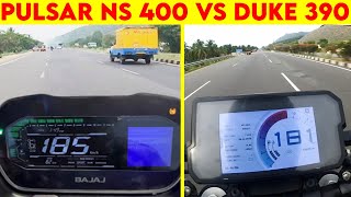 NS 400 VS Duke 390 VS  0 TO 100  TOPSPEED [upl. by Nuhsyar]