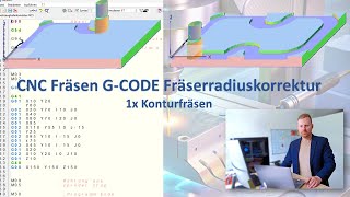 Lehrgang CNC Fräsen  Kostenlose Software  PAL GCode G41G42  Fräserradiuskorrektur  Video 6 [upl. by Libenson]