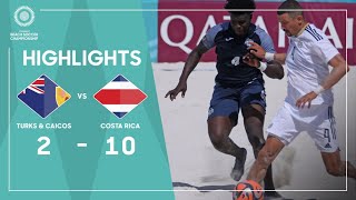 Turks and Caicos 210 Costa Rica  Concacaf Beach Soccer Championship [upl. by Keithley]