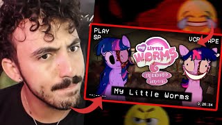 MY LITTLE WORMS A VERSÃO PROIBIDA DE MY LITTLE PONY  Eu Hipe  Leozin React [upl. by Gladi]