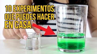 10 EXPERIMENTOS PARA HACER EN CASA  Experimentos fáciles y sencillos RECOPILACIÓN [upl. by Nodab]