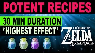 Cooking Elixir amp Food Recipes  HIGH LEVEL 30 Minute Durations  Zelda Breath of the Wild [upl. by Nylodnewg]