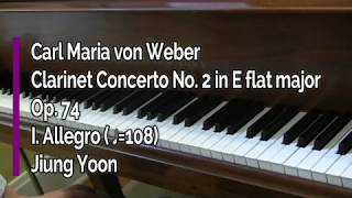 Piano Part Weber Clarinet Concerto No2 in Eb major Op74 I Allegro ♩108 [upl. by Bonne]