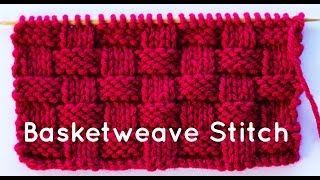 How to Knit the Basketweave Stitch [upl. by Siloum]