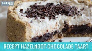 Recept Hazelnoot Chocolade Bananentaart Suikervrij Glutenvrij amp Lactosevrij [upl. by Shumway808]