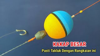 CARA BENAR  Mengikat rangkaian pancing kakap putih pakai pelampung [upl. by Tloc]