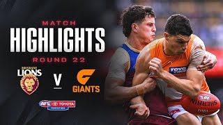 Brisbane Lions v GWS Giants Highlights  Round 22 2024  AFL [upl. by Appleton]