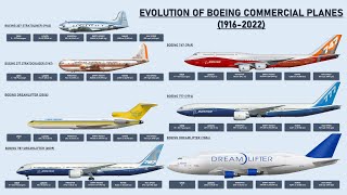 Evolution Of Boeing Passenger Aircraft 1916  2022 [upl. by Blase]