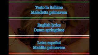 Maledetta primavera  Loretta Goggi 1981 English Lyrics Letra Español [upl. by Milewski]