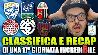 LA CLASSIFICA DI SERIE B 🔥RECAP E COMMENTO DOPO UNA 17° GIORNATA INCREDIBILE [upl. by Ahsya295]