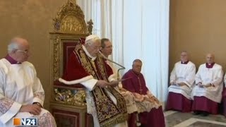 Rücktritt von Papst Benedikt XVI  Die Erklärung im Wortlaut [upl. by Derzon]