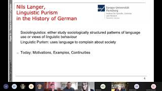 Topics in Historical Linguistics 4 Language Purism Nils Langer [upl. by Porta]