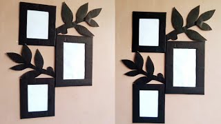 Best photo frame out of waste cardboard  Easy photo frame DIY cardboard craft  best out of waste [upl. by Ynohtnaluap]