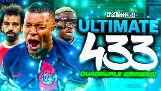 FM24 ULTIMATE 433 97 WIN RATE  FM24 Tactics  Football Manager 2024 Tactics [upl. by Catrina]