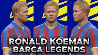 PES 2017 RONALD KOEMAN FACE BARCA LEGENDS  DOWNLOAD [upl. by Anileme]