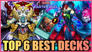 TOP 6 BEST DECKS in MASTER DUEL Post Banlist [upl. by Nywrad195]