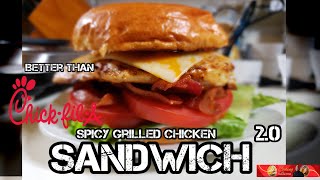 Chick fil A Spicy Grilled Chicken Sandwich Recipe  Deluxe Copycat Recipe [upl. by Koblas541]