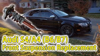 2006 Audi A4 or S4 Front Spring and Strut Replacement B6B7 [upl. by Eiznekam]